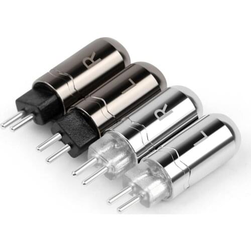 For UM3X W4R UE18 Headset Rhodium Plated 0.78mm Audio Jack Metal Adapter Aluminum Alloy Shell Earphone Pin Wire Connector