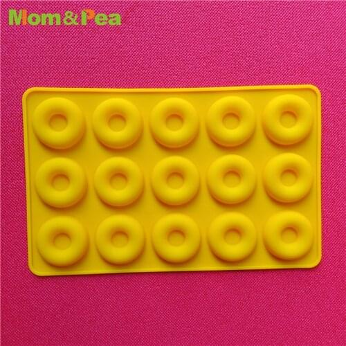 GT16-35 15-cavity 4.5cm Doughnut Mister Donut Sweet Buns Shaped Silicone Mold Dessert Mousse Mould Cake Decoration Tools