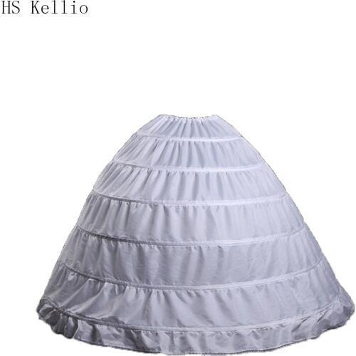 HS Kellio wedding petticoat crinoline six hoops ball gown underskirt for brides