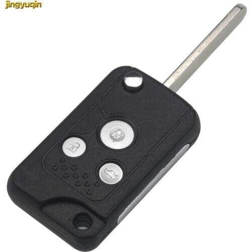 Jingyuqin Flip Key Shell Fit for Honda Civic CRV Frontal Accord Folding Key Case Cover Car-styling 3 Buttons Remote Control