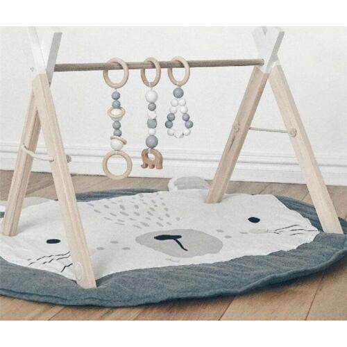 Hot Newborn Baby Padded Play Mats Soft Cotton Crawling Mat Girls Game Rugs Round Floor Carpet For Kids Interior Room Decorate