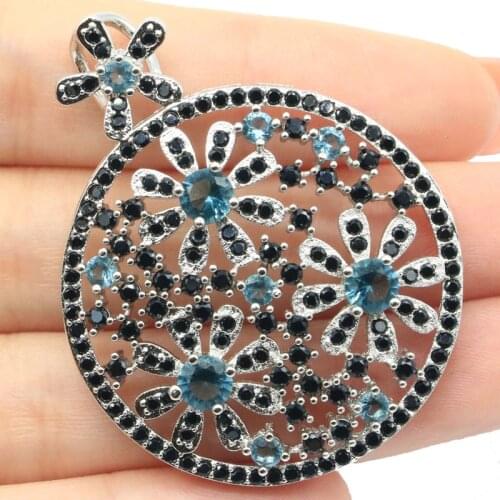 28x19mm Gorgeous Created Violet Tanzanite For Ladies Silver Pendant Wholesale Drop Shipping