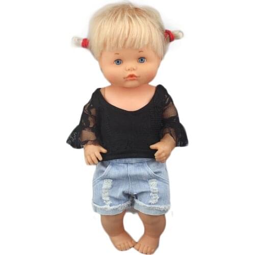 2020 Lovely Saint denim Suit For 42 cm Nenuco Doll 17 Inches Baby Doll Clothes