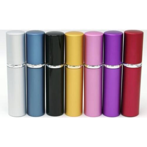 Mini Portable 5ML Polygon Aluminum Refillable Perfume Bottle Spray Empty Cosmetic Container Travel Women Men Perfume Tools