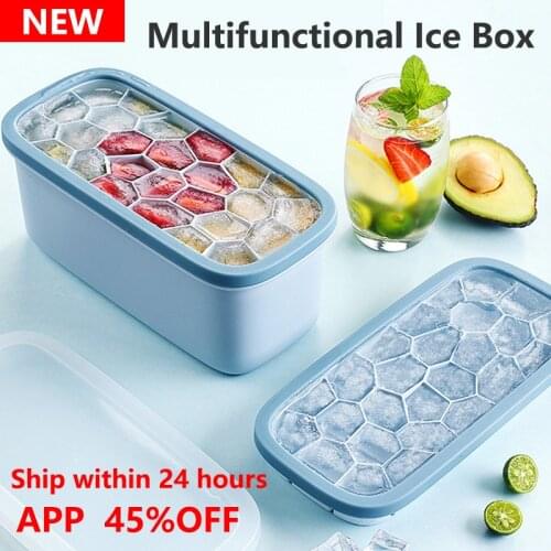 Nordic Style Multifunctional Ice Box Ice Cube Mold Food Grade Silicone Material Reusable Easy To Clean Suitable For Coffee Bars