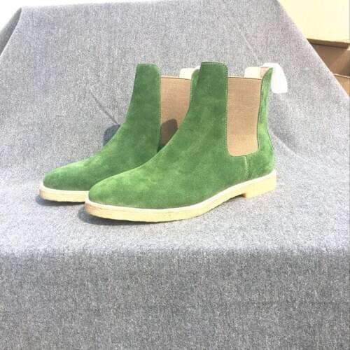 New Handmade High Quality Luxury Cowhide Autumn Winter Men Boots Fashion Dress Wedding Chelsea Boots Vintage British Ankle Boots