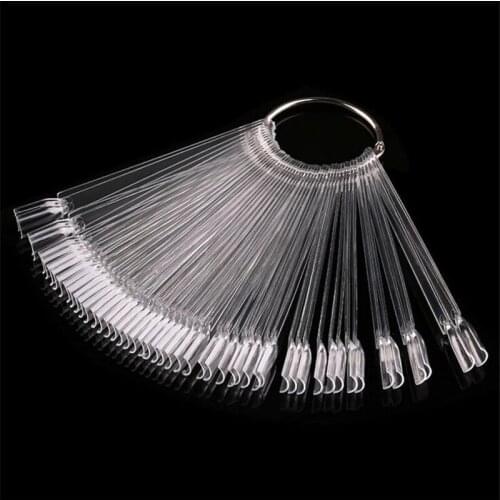 False Nail Tips Fake Nail Art Polish Color Card Acrylic Practice Chart Palette Buckle Ring Practice Display Tools