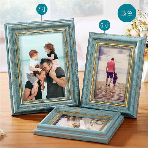 NEW 3-10 Cun Vintage Photo Frame Home Decor Wooden Wedding Power Cover Pictures Frames DIY High Quality
