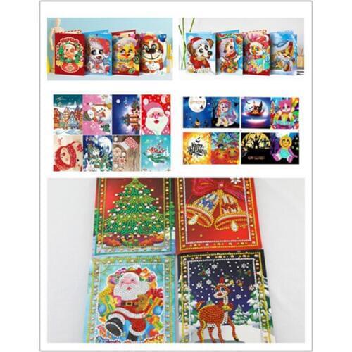 New 5d diy diamond painting christmas cards diamond mosaic embroidery beads full cartoon personalized animal christmas gift Sant
