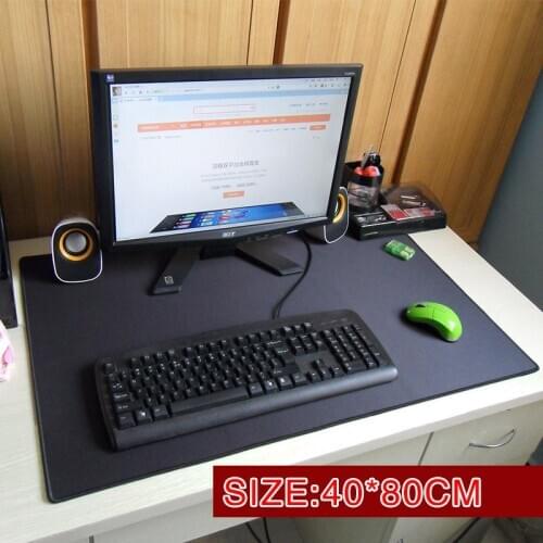 Extra Large Blank Gamer Mouse Pad Red/Black Lockedge Mousepad Keyboard Desk Mat Rubber Non-Skid for Gaming Accessories PC Laptop