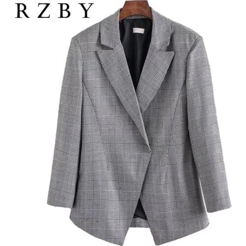 Solid New Autumn Fashion Business Large Casual Loose Lapel Single Hidden Breasted OL Long-Sleeve Suit Jacket Blazer