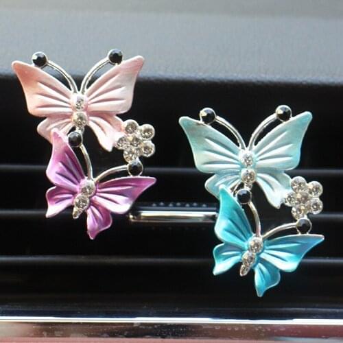 Air Freshener Butterfly Car Styling Car Perfume Natural Smell Air Conditioning Outlet with Fragrance Auto Parts