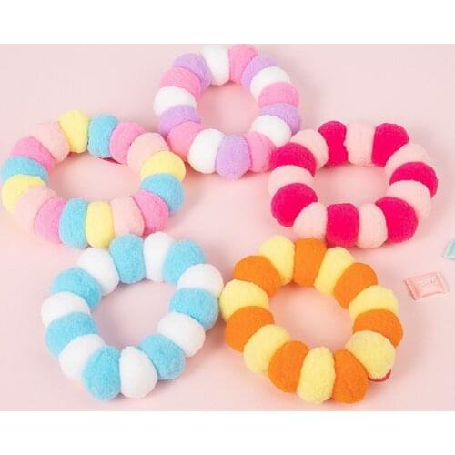 Cute Cats Dogs Necklaces Pet Accessories Rainbow Furball Neckband Custom Adjustable Collar