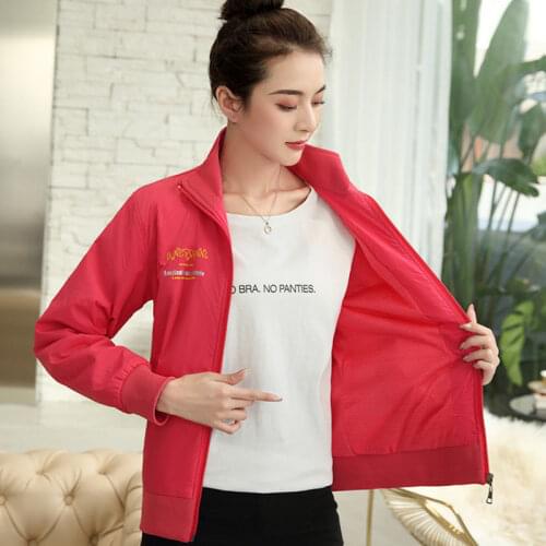 Coats and Jackets Women Autumn and Winter Jacket Work Uniform Korean Outdoor Leisure Sports Windbreaker Women Long-sleeved Wild