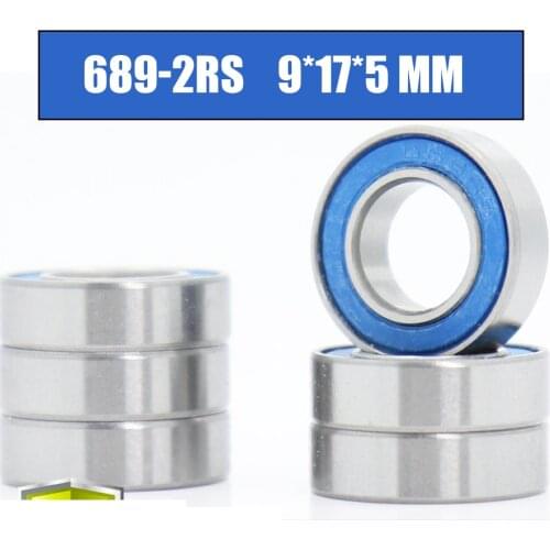 FUSHI 689RS Bearings Blue Sealed 9x17x5 mm , ABEC-3 689 2RS Shaft Ball Bearing Parts For Hobby RC Car Truck ,Pick of 6 Pcs