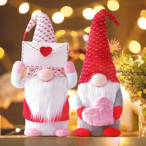 Lovely Acrylic Fiber Long Hat Plush Faceless Envelope Dwarf Doll for Valentine Day