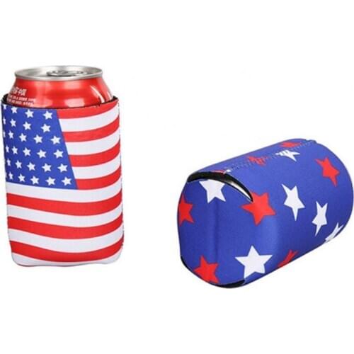 American Flag Beer Bottle Cooler Sleeves Neoprene Protection Insulation Sleeve Holder Soft Drinks Covers LX1732