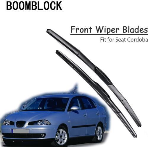 BOOMBLOCK 2PCS High Quality Front Windshield Wiper Blades For Seat Cordoba 1999-2009 Accessories