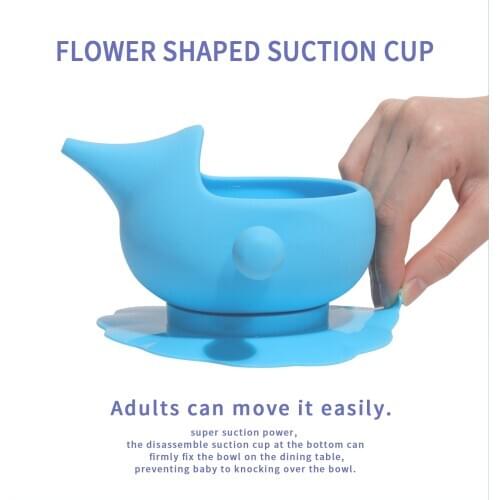 Silicone Baby Feeding Bowl Tableware Waterproof Spoon Non-Slip Crockery BPA Free Silicone Dishes for Baby Bowl Baby Plate
