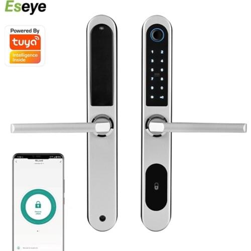 Eseye Smart Lock Fingerprint Lock Electronic Digital Lock Tuya Bluetooth Wifi Gateway Remote Waterproof Door Lock Alexa Google