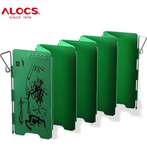 Alocs CS-B05 Outdoor Stove Windshield Aluminum Alcohol Gas Stove Windscreen Camping Picnic Cooker Wind Shield 9 Folding Plates