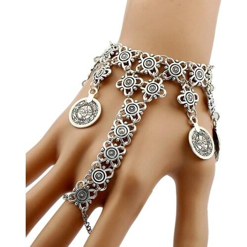 Coin Tassel Bracelets For Women Jewelry Ethnic Vintage Bohemia Statement Bracelet Femme Pulseira Feminina Anklet Bracelet