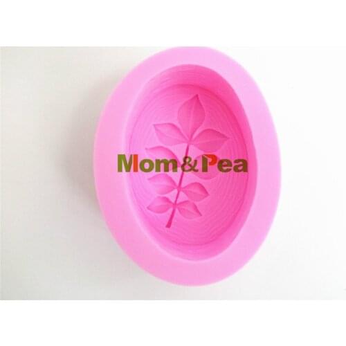 Mom&Pea 0447 Free Shipping Leaf Silicone Soap Mold Cake Decoration Fondant Cake 3D Mold Food Grade DIY Silicone Mould
