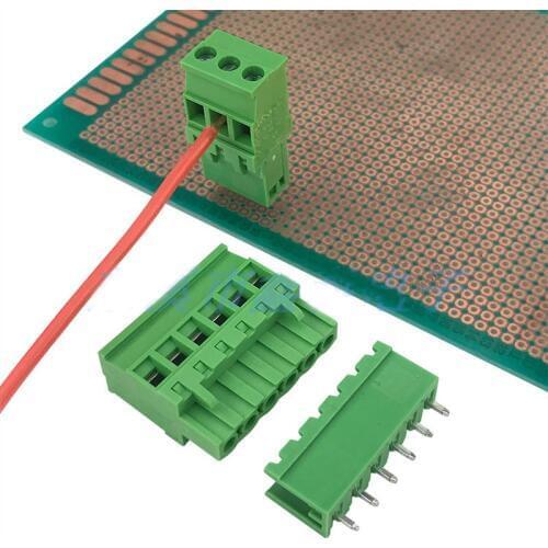 1set Type B side vertical straight plug terminal set with male and female components