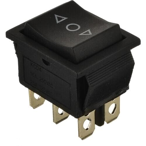 1pcs Automatic Rebound Ship-shape 6-pin 3 File Power Switch For Car Motorcycle Boat Rocker Switch AC 250V/16A AC 125V/20A