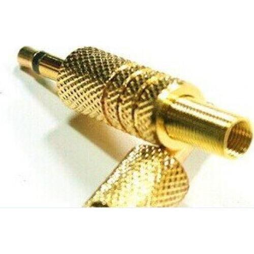 100 pcs Gold 1/8 3.5mm MONO Male Plug Audio Connector Soldering