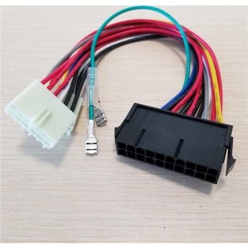 20Pin ATX to 2-Port 6Pin AT PSU Converter Power Cable Cord 20cm for 286 386 486 586 Old Computer