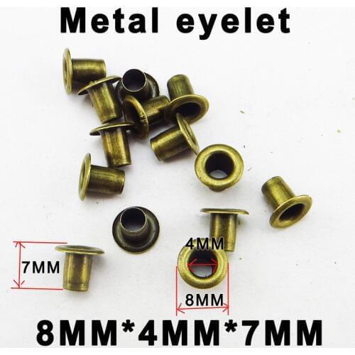 100PCS 8*7*4MM Bronze tone METAL EYELETS garment button BRAND sewing clothes accessory buttons ROUND ME-026p
