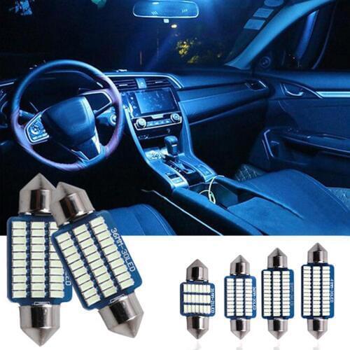 4Pcs/Set T10 Car Auto Festoon Interior Dome Bulb License Reading Light Lamp Lights Car Accessories Interior