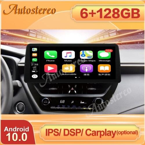 Android 10 Carplay 6+128G 12.3" For Toyota Corolla 2019+ Car Stereo DVD Player GPS Glonass Navigation Multimedia Radio Headunit