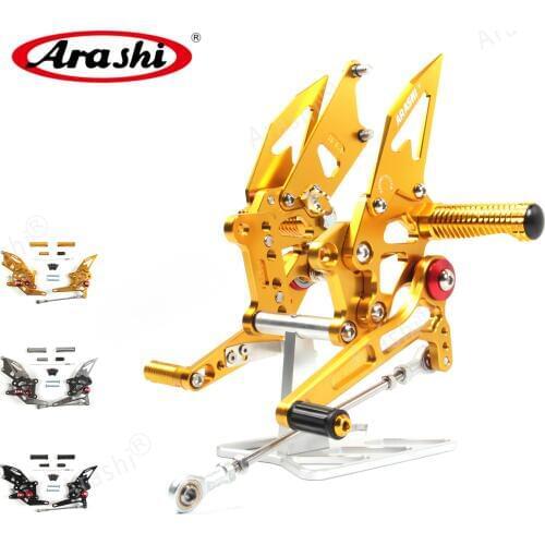 Arashi CNC Adjustable Rider Rear Footrest For KAWASAKI NINJA 250R 2008 - 2012 Foot Pegs Rear Sets Rest 250 R 2009 2010 2011 08