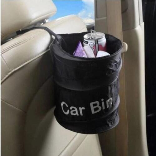 Car Bin Trash Collapsible Waterproof Litter Waste Rubbish Black Trash Bag Holder Car Cleaning Tools