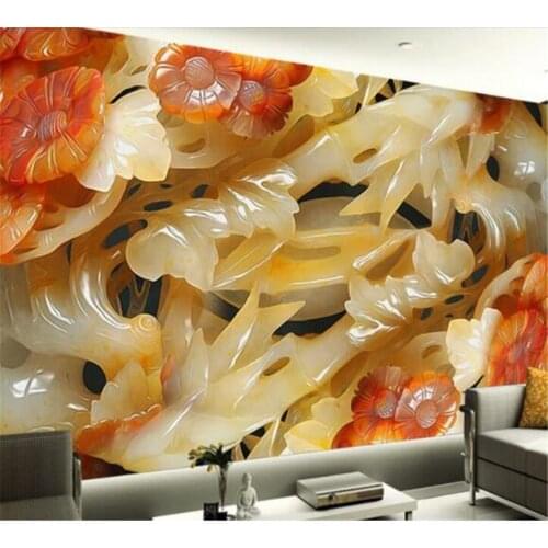 Beibehang Large Customized HD Jade Classical Murals TV Living Room Bedroom Background Home Decor