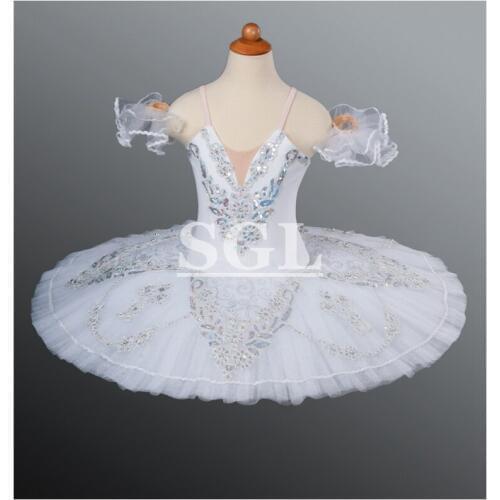 Free Shipping Classical Ballet Tutu White Nutcracker Adult Women Kids Girls Size Ballet Costume For Sale Snow Queen AT1046D