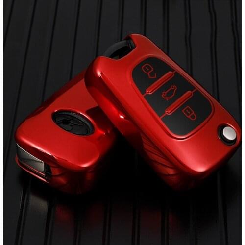 3 Buttons TPU Carbon Fiber Car Key Cover Case For Hyundai I20 I30 Ix35 Solaris Elantra Accent For Kia Ceed K2 K5 Sportage BOX