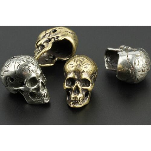 Skull Brass Knife Beads Umbrella Rope Bead Outdoor Flower Grain Skull Paracord Beads