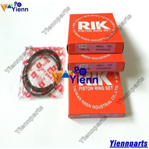 For Kubota 3D82 D1302 Piston Ring Set 15201-21050 STD Size KH11H KH60 Excavator L275 Tractor D1302-A Diesel Engine Repair Parts