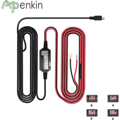 Hardwire Kit Power Adapter Cord Cable Compatible With Dash Cams, GPS Navigator, Radar Detectors ,12V/24V to 5V 2A