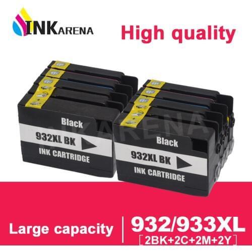 INKARENA 2 Set 932XL 933XL 932 933 Ink Cartridge Compatible for HP Officejet 6100 6600 6700 7110 7610 7612 Printer For HP932