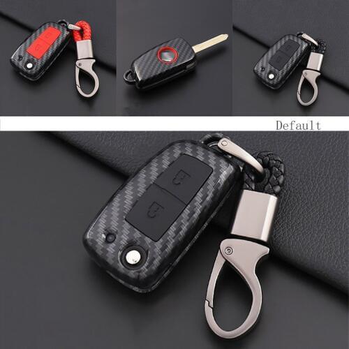 ABS Carbon Fiber Shell+Silicone Cover Remote Key Holder Fob Case&KeyChain For Nissan Tiida /X-trail /Qashqai/Sylphy