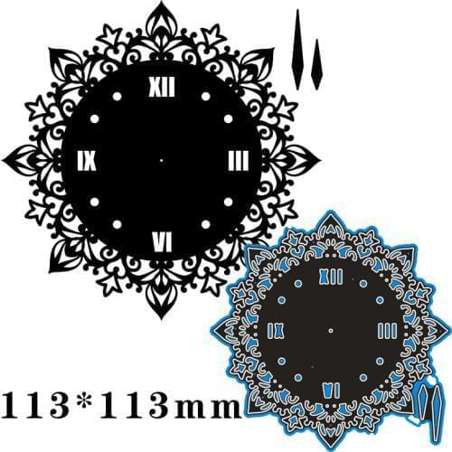 113*113mm lace pattern clock New Metal Cutting Dies Scrapbook paper decoration template Embossing DIY Paper Card Craft