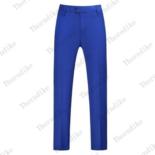 2020 Men Dress Pant Navy Blue Business Casual Slim fit Ankle Length Pantalon Classic Suit Trousers Wedding Plus Size 26-40