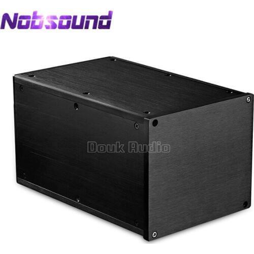 Nobsound Black Aluminum Enclosure Amplifier Chassis DIY Case W161*H140*D251 mm