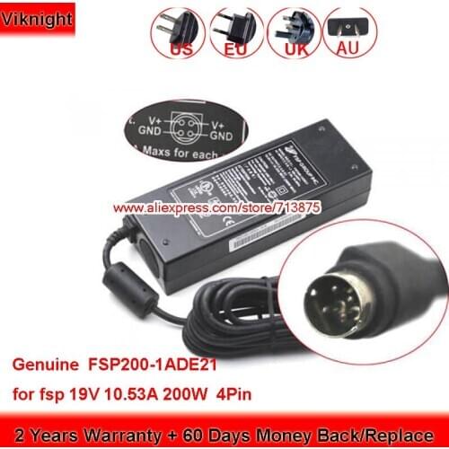 Genuine FSP200-1ADE21 19V 10.53A 200W Laptop Charger for FOXCONN SAVANT PC P/N 9NA2000100 MTE200-19SX-F-W-C2 Power Supply