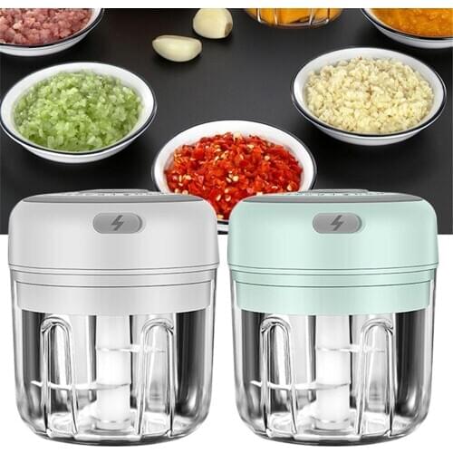 Rechargeable Smart Electric Vegetable Chopper Food Masher Garlic Grinder Meat Durable Kitchen Utensils Fresh Chili Crushed Tools
