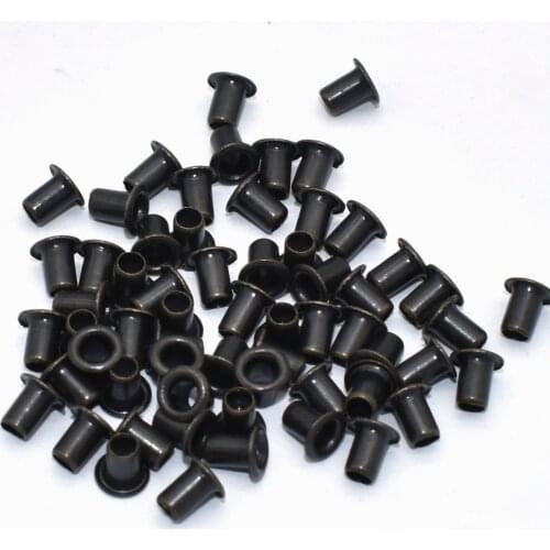 Eyelet Grommets Black 2mm Grommets Copper Eyelet with Washers for Leather Craft Shoes Sewing Bag Making Hardware DIY Accessories